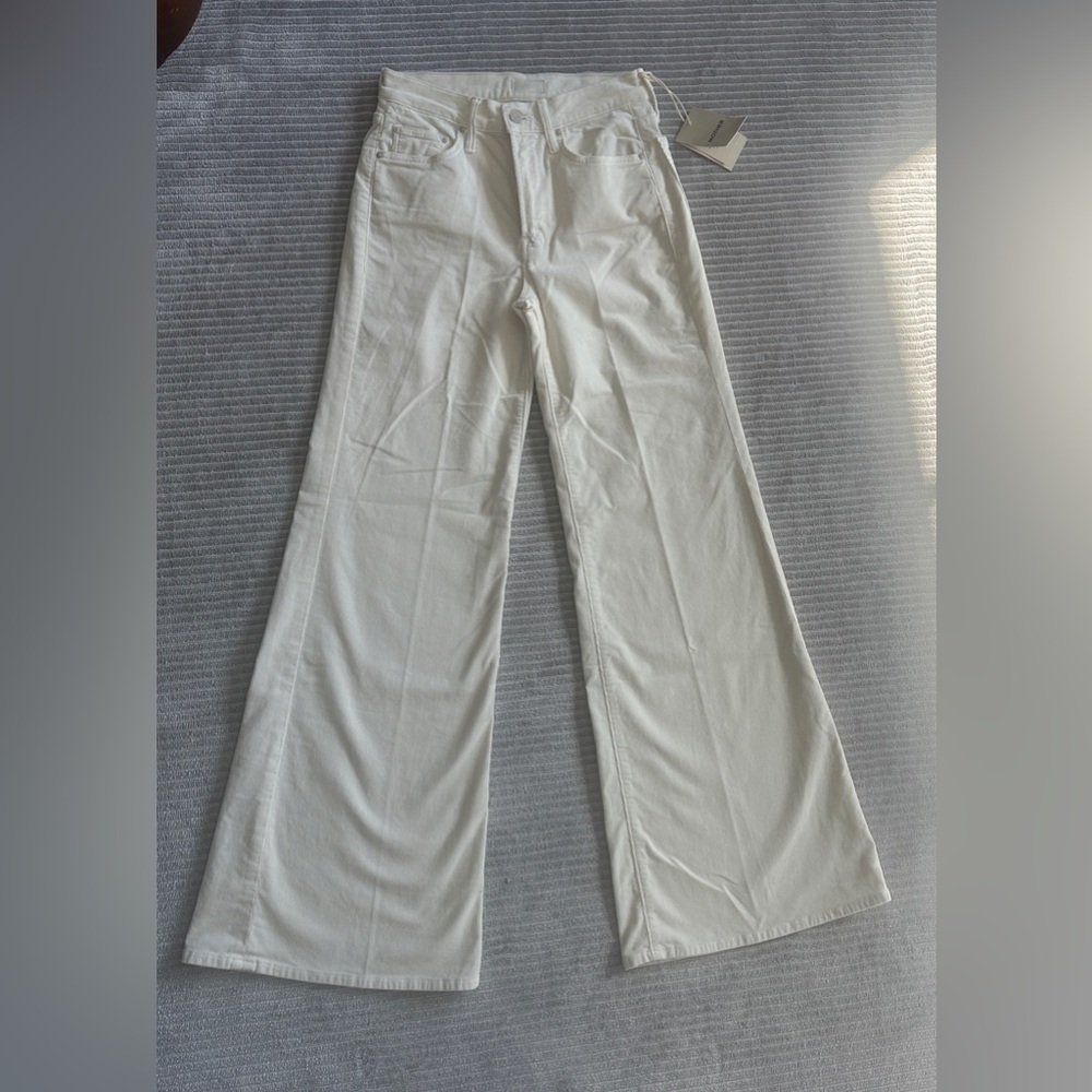 MOTHER Cream Twister Sneak Pants